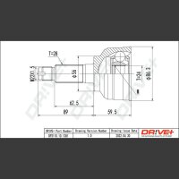 DR!VE+ DP2110.10.1281 Gelenksatz, Antriebswelle