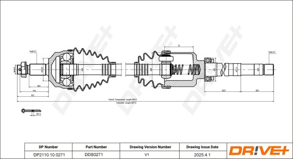 DR!VE+ DP2110.10.0271 Antriebswelle