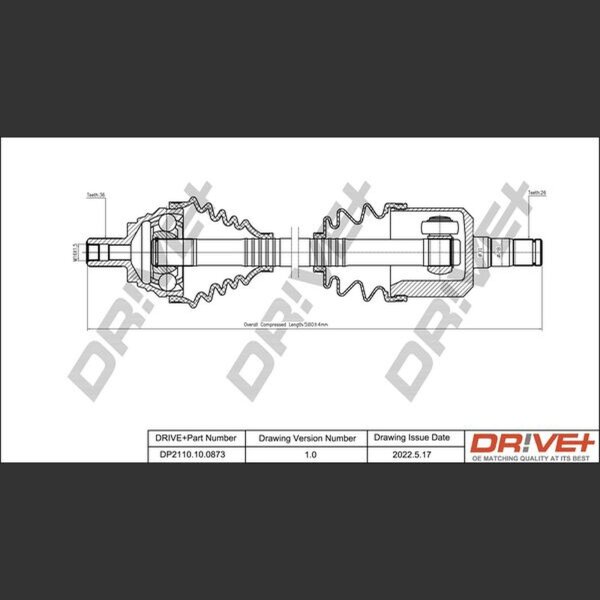 DR!VE+ DP2110.10.0873 Antriebswelle