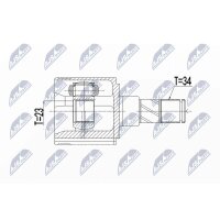 NTY NPW-BM-124 Gelenksatz, Antriebswelle