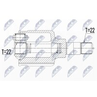 NTY NPW-CT-070 Gelenksatz, Antriebswelle