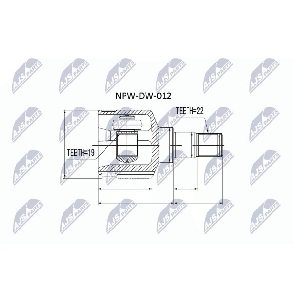 NTY NPW-DW-012 Gelenksatz, Antriebswelle
