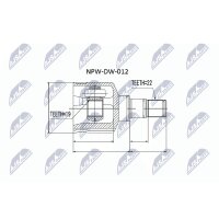 NTY NPW-DW-012 Gelenksatz, Antriebswelle