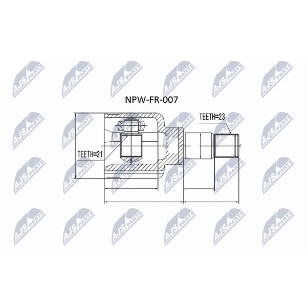 NTY NPW-FR-007 Gelenksatz, Antriebswelle