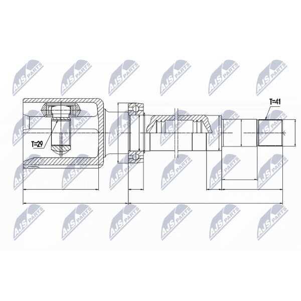 NTY NPW-FR-078 Gelenksatz, Antriebswelle