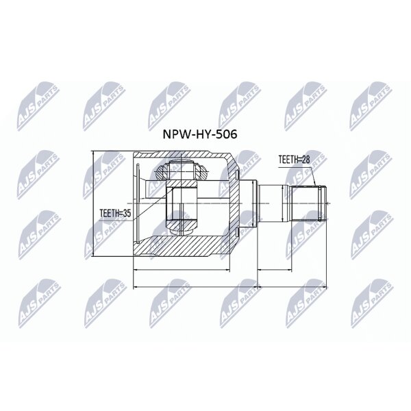 NTY NPW-HY-506 Gelenksatz, Antriebswelle