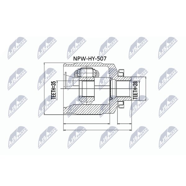 NTY NPW-HY-507 Gelenksatz, Antriebswelle