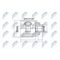 NTY NPW-HY-507 Gelenksatz, Antriebswelle