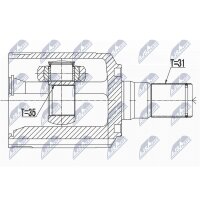 NTY NPW-HY-525 Gelenksatz, Antriebswelle