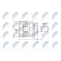 NTY NPW-KA-328 Gelenksatz, Antriebswelle
