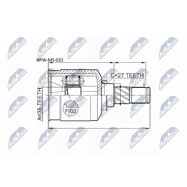 NTY NPW-MS-032 Gelenksatz, Antriebswelle