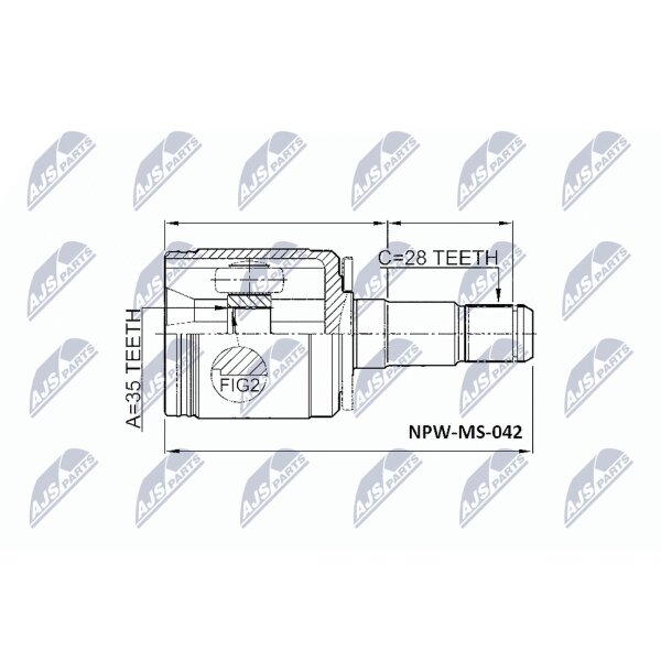 NTY NPW-MS-042 Gelenksatz, Antriebswelle
