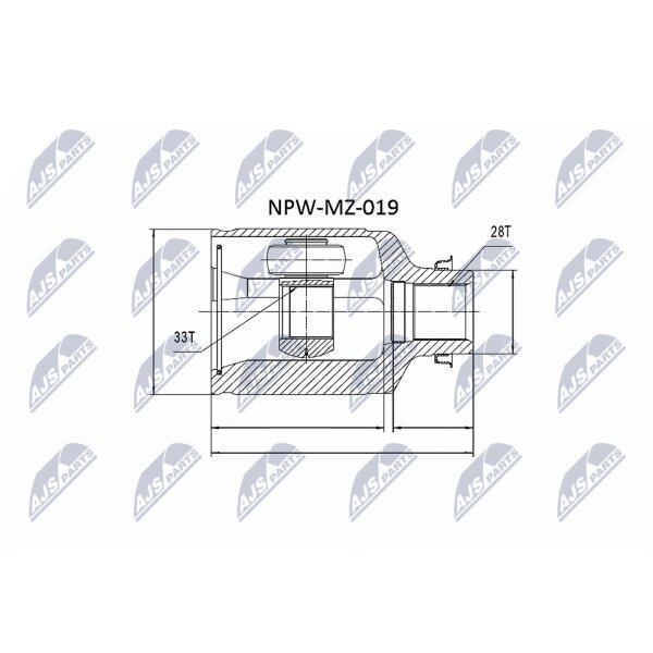 NTY NPW-MZ-019 Gelenksatz, Antriebswelle