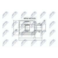 NTY NPW-MZ-019 Gelenksatz, Antriebswelle