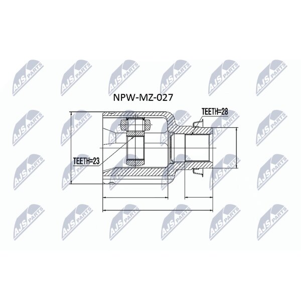 NTY NPW-MZ-027 Gelenksatz, Antriebswelle