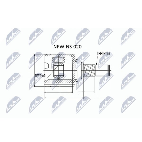NTY NPW-NS-020 Gelenksatz, Antriebswelle