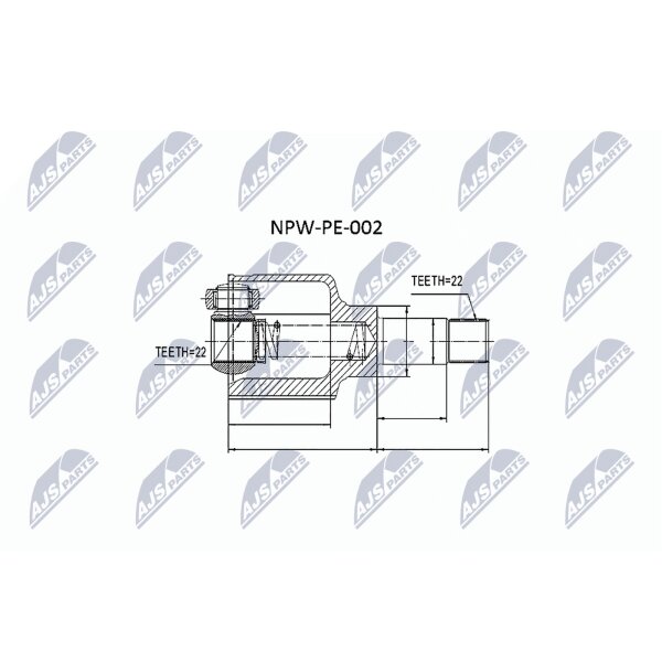 NTY NPW-PE-002 Gelenksatz, Antriebswelle