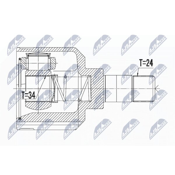 NTY NPW-PE-022 Gelenksatz, Antriebswelle
