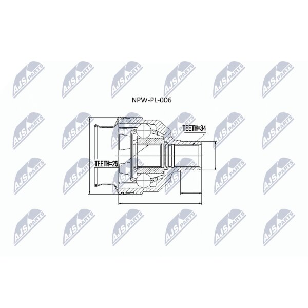 NTY NPW-PL-006 Gelenksatz, Antriebswelle