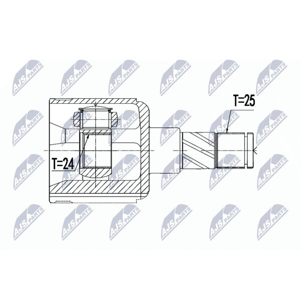 NTY NPW-PL-126 Gelenksatz, Antriebswelle