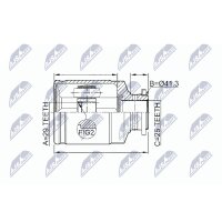 NTY NPW-SB-011 Gelenksatz, Antriebswelle