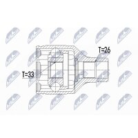 NTY NPW-SU-016 Gelenksatz, Antriebswelle