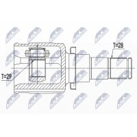 NTY NPW-SU-038 Gelenksatz, Antriebswelle