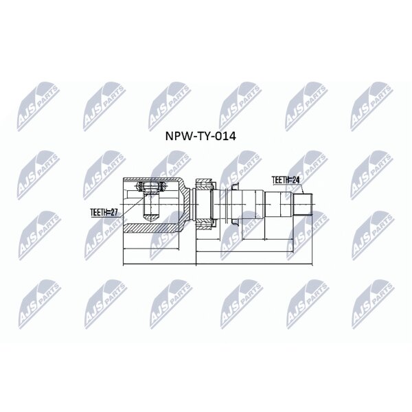 NTY NPW-TY-014 Gelenksatz, Antriebswelle