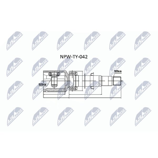 NTY NPW-TY-042 Gelenksatz, Antriebswelle