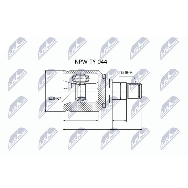 NTY NPW-TY-044 Gelenksatz, Antriebswelle