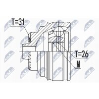 NTY NPZ-BM-022 Gelenksatz, Antriebswelle