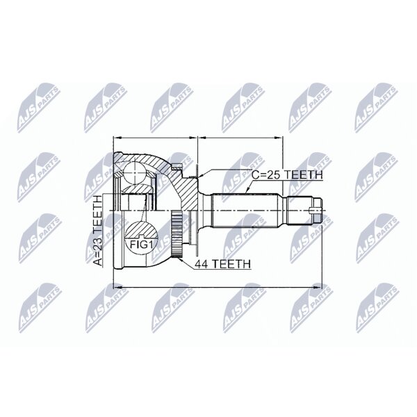 NTY NPZ-HY-549 Gelenksatz, Antriebswelle