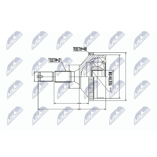 NTY NPZ-PE-004 Gelenksatz, Antriebswelle