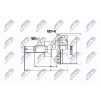NTY NPZ-PE-004 Gelenksatz, Antriebswelle