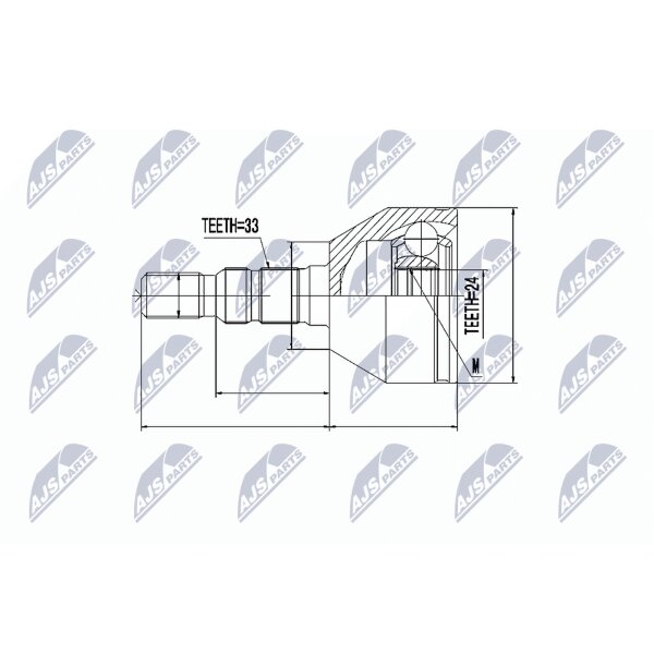 NTY NPZ-PL-025 Gelenksatz, Antriebswelle