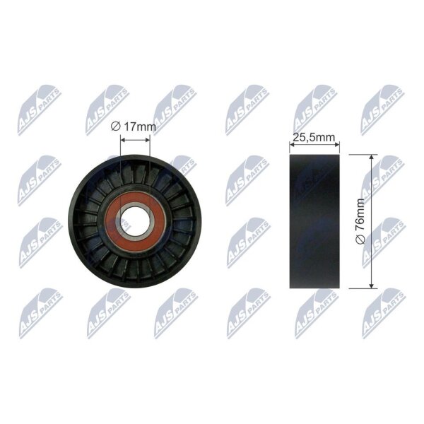 NTY RNK-AU-033 Spannrolle, Keilriemen