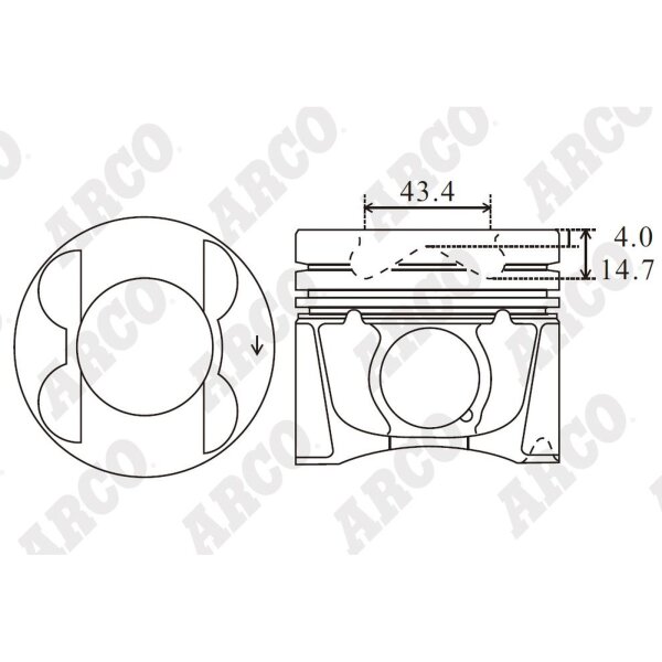 ARCO PKBZ108301DB 0.00 Kolben