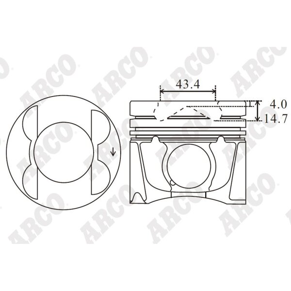 ARCO PKBZ108302DB 0.00 Kolben