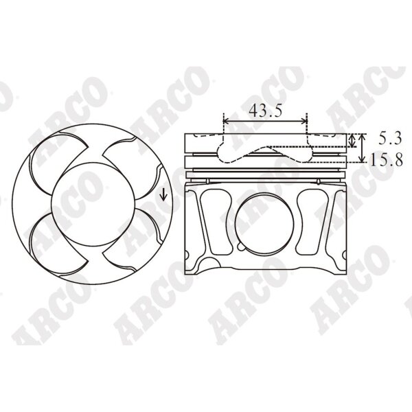 ARCO PKFI408303DB 0.00 Kolben