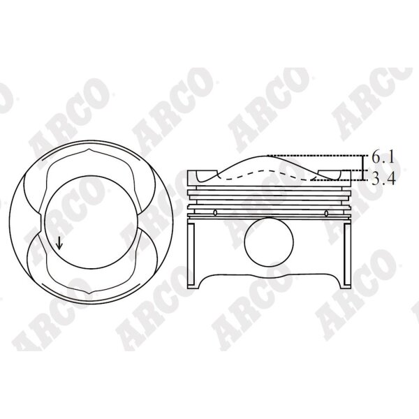 ARCO PKFO407906G 0.00 Kolben