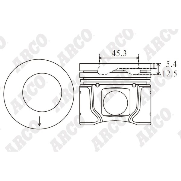 ARCO PKFO408256DB 0.00 Kolben