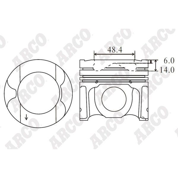 ARCO PKFO408401DB 0.00 Kolben