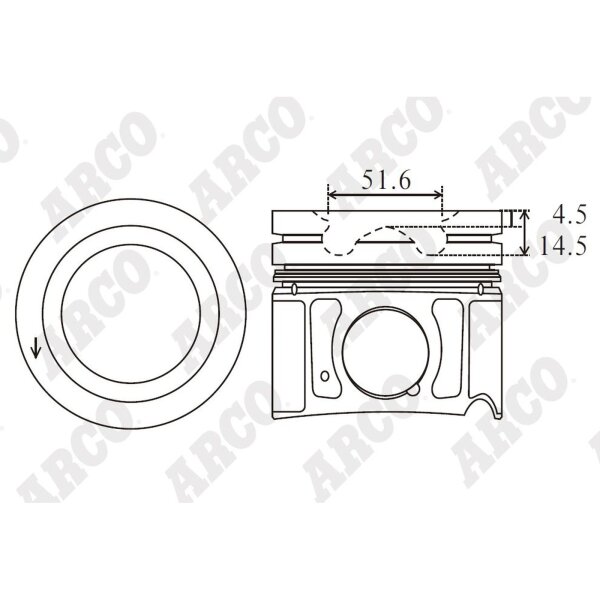 ARCO PKHD408543DB 0.00 Kolben
