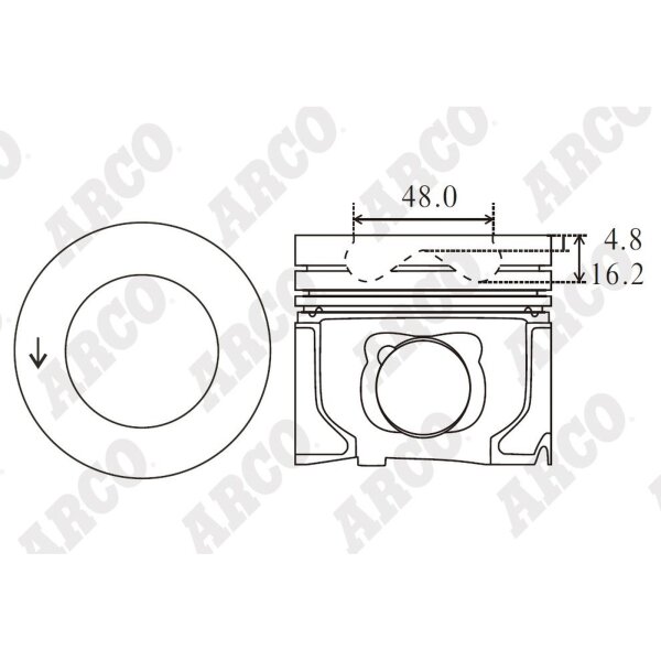 ARCO PKLR408302DB 0.00 Kolben