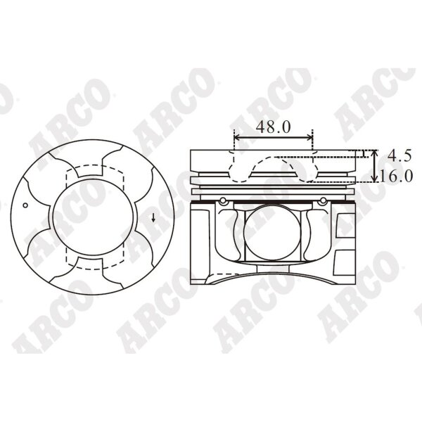 ARCO PKMI40911EDB 0.00 Kolben