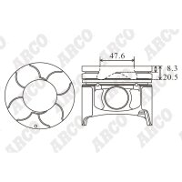 ARCO PKMI409851DB 0.00 Kolben
