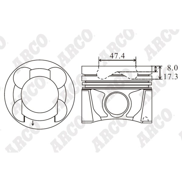 ARCO PKNI408909DB 0.00 Kolben