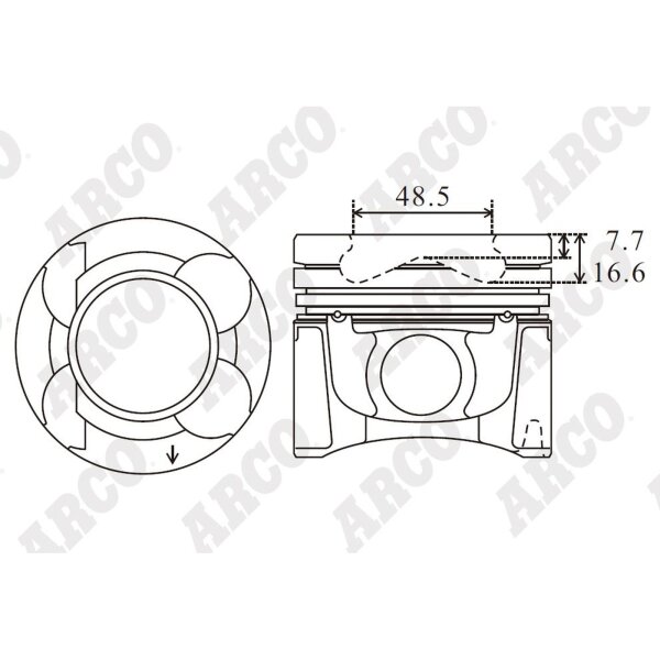 ARCO PKNI40890BDB 0.00 Kolben