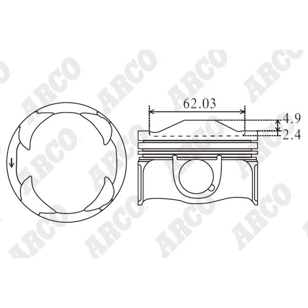 ARCO PKPG307504GA 0.00 Kolben