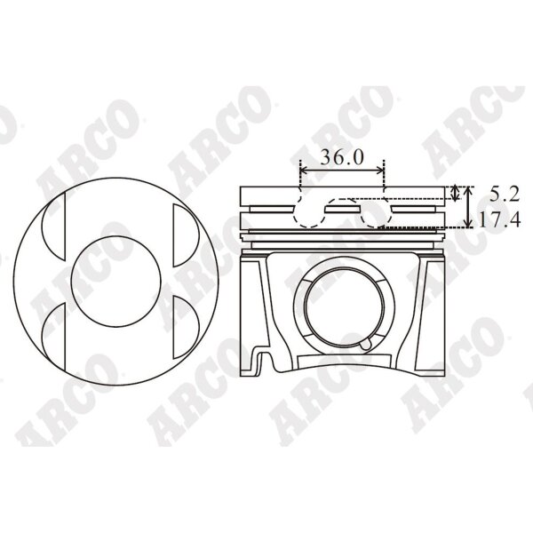 ARCO PKTO408222DB 0.00 Kolben